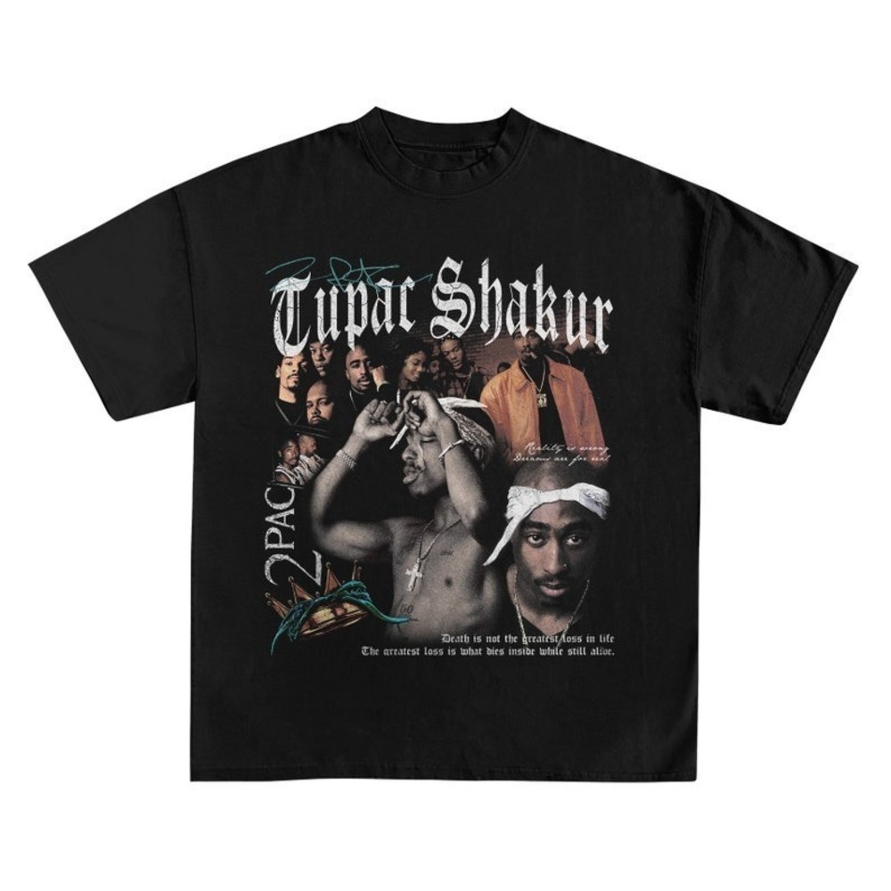 2pac Tupac Rap Tupac Shakur Retro Cartoon Tees Bootleg T-shirt